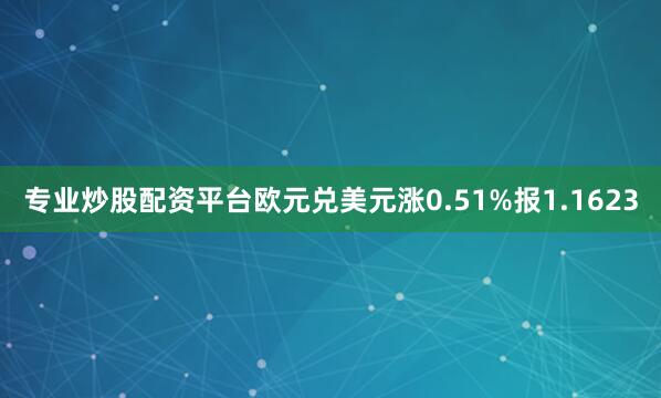 专业炒股配资平台欧元兑美元涨0.51%报1.1623